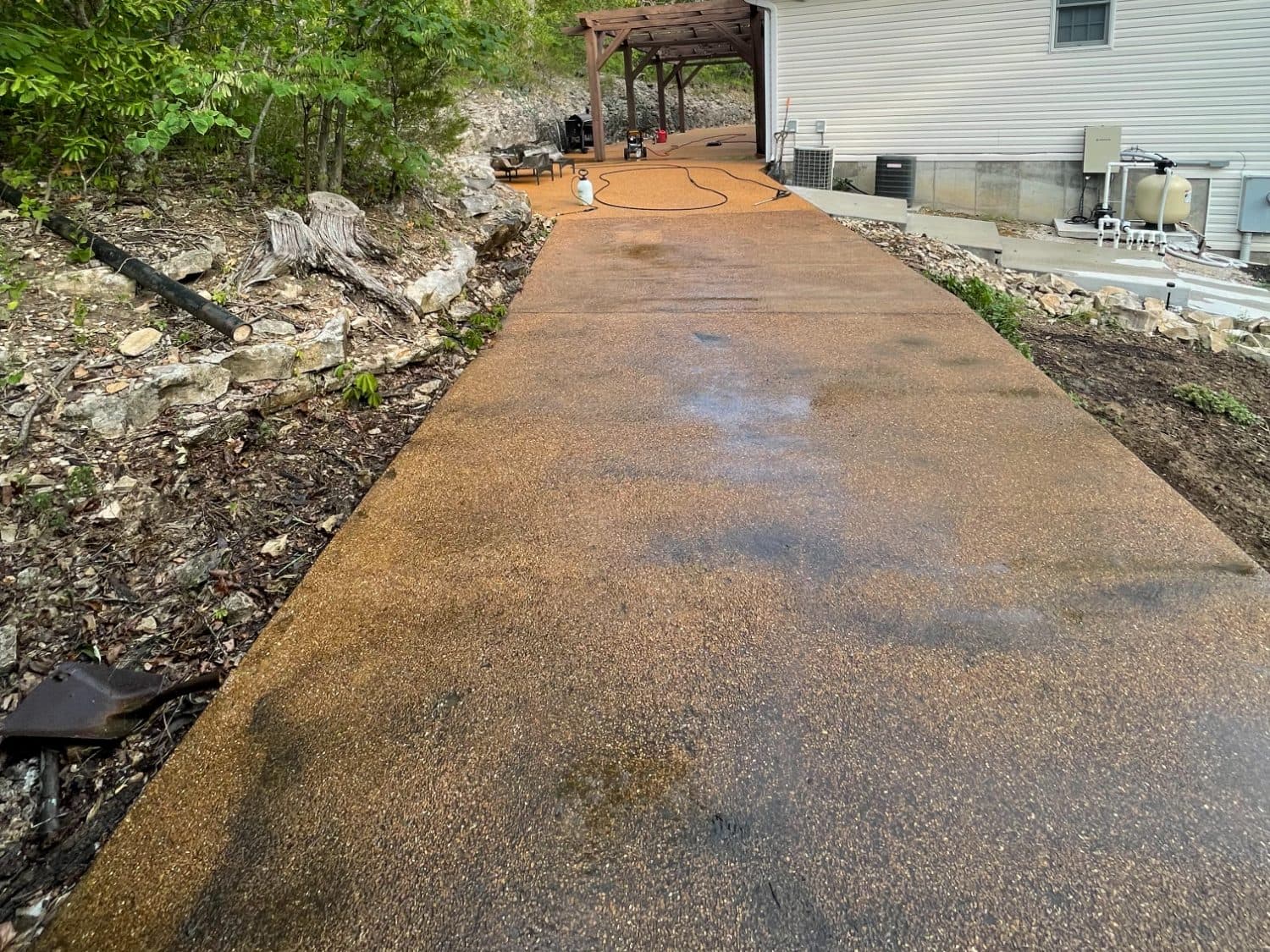 Driveway Cleaning before cleaning